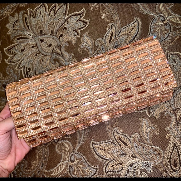Aldo Handbags - Rose Gold Crossbody Clutch with Removable Chain